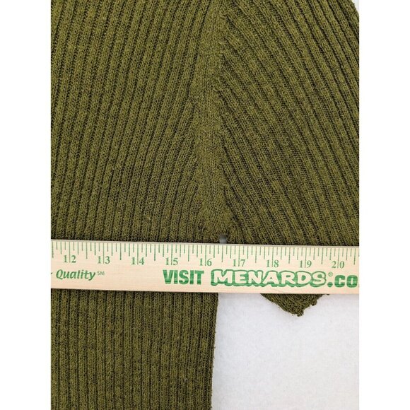 Vintage 90s Women's Sweater Size XL Green Short Sleeve Ribbed Croft & Barrow - Picture 10 of 14
